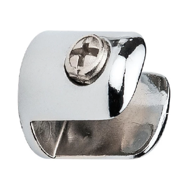 Cam Raf Tutucu Metal Yuvarlak Cam Etejer Menteşesi Krom Metal Vidalı 10 mm (4 Adet) - 3