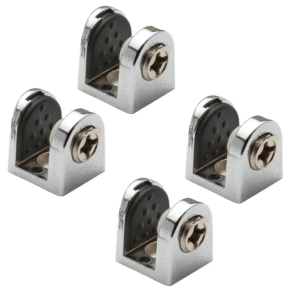 Tırnak Metal Cam Raf Tutucu Cam Etejer Menteşesi Krom Metal Vidalı 8 mm (4 Adet) - 4