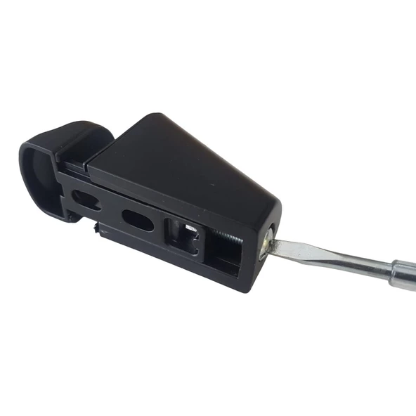 Pelikan Ayarlanabilir Etajer Cam Tutucu Ahşap Raf Tutucu Cam Etejeri Metal Vidalı Siyah (4 ADET) - Resim 3