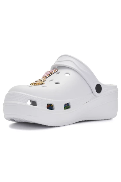 Günlük Kadın Yüksek Masaj Taban Tokalı Sandalet Sabo Doktor Hemşire Aşçı Terlik  247 - 3