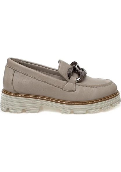 MAMMAMİA D23YA-3560 METAL TOKALI LOAFER DERİ KADIN AYAKKABI - 6