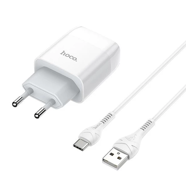 Polham 20W 1 Metre Type C Kablolu 2 USB Girişli Şarj Başlıklı Type C Şarj Aleti, Akım Korumalı Şarj - 5