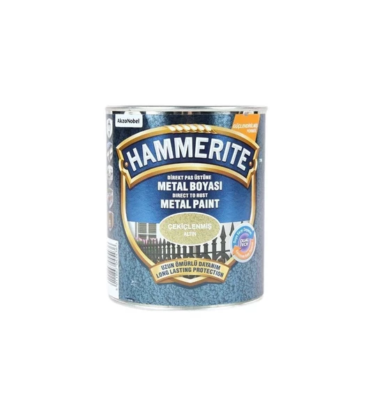 Hammerite Pas Üstü Metal Boyası Çekiçlenmiş Altın 0,75Lt