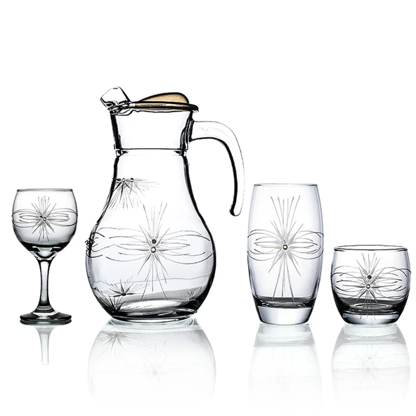 Decocia Pudgy 19 Parça  6 Kişilik Bardak Çeyiz Seti Mira Desenli ürün görseli