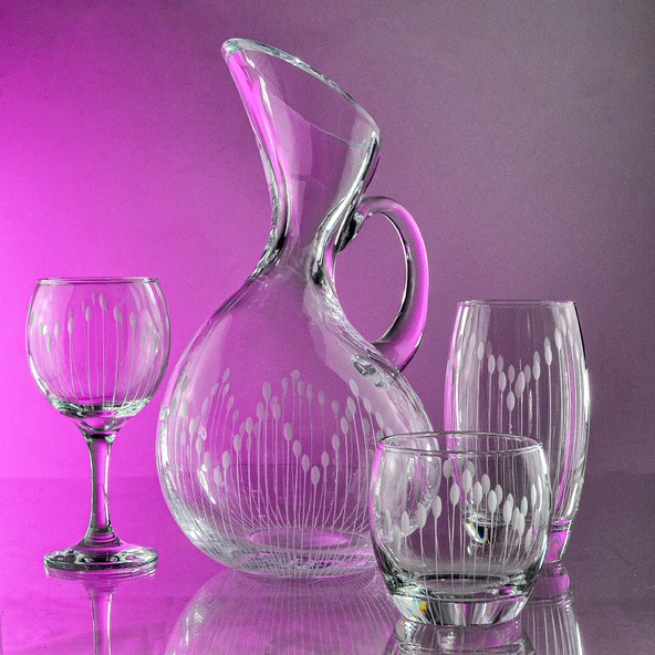 Decocia Pudgy 19 Parça Bardak Çeyiz Seti Ördek Karaflı Vega Desenli - Resim 2