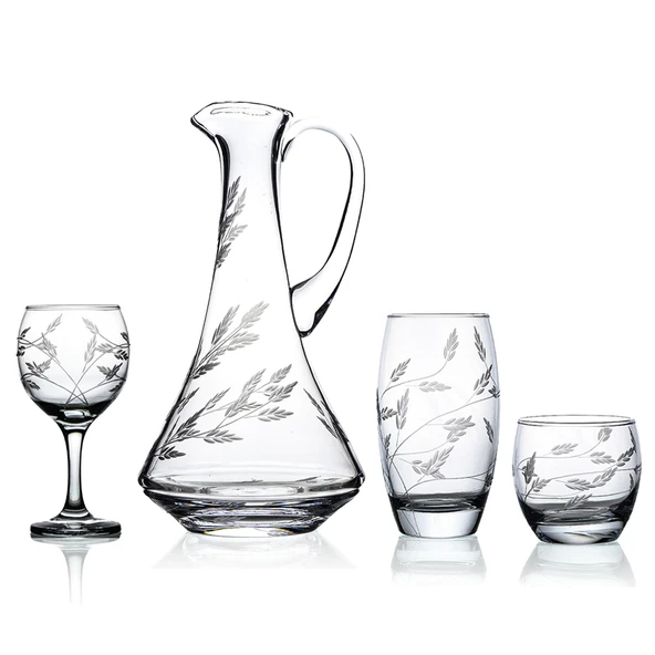 Decocia Pudgy 19 Parça 6 Kişilik  Bardak Çeyiz Seti Dik Karaflı Sürgün Desenli ürün görseli