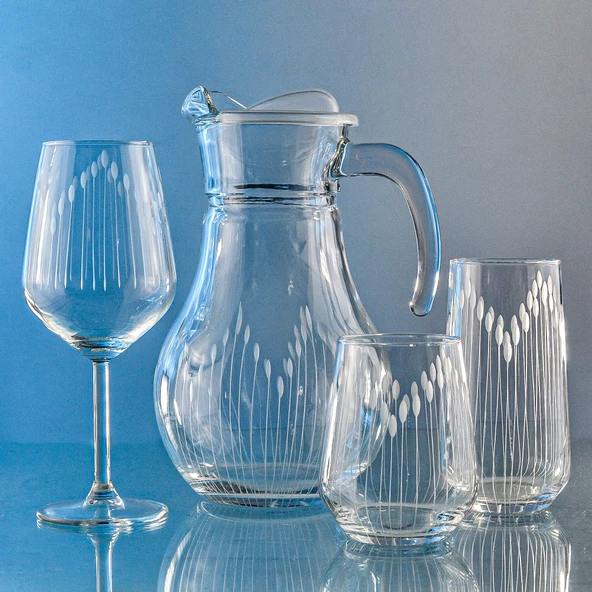 Decocia Kazaan 19 Parça  6 Kişilik Bardak Çeyiz Seti Vega Desenli - Resim 2