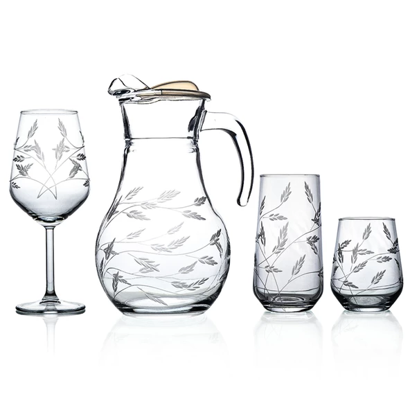 Decocia Kazaan 19 Parça 6 Kişilik  Bardak Çeyiz Seti Sürgün Desenli ürün görseli