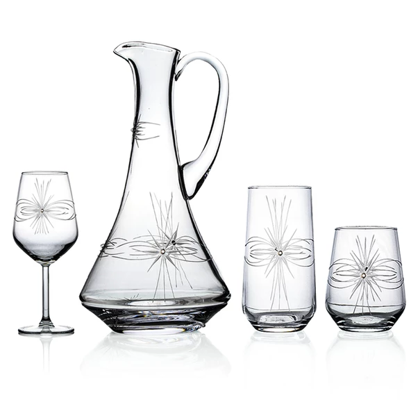 Decocia Kazaan 19 Parça  6 Kişilik Bardak Çeyiz Seti Dik Karaflı Mira Desenli ürün görseli