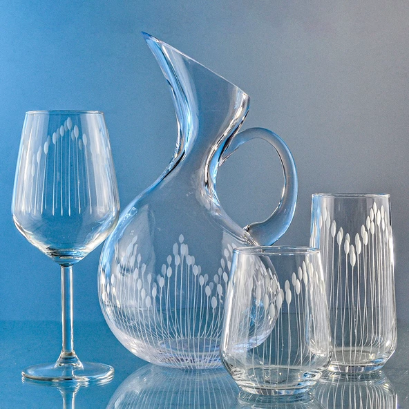 Decocia Kazaan 19 Parça Bardak Çeyiz Seti Ördek Karaflı Vega Desenli - Resim 2