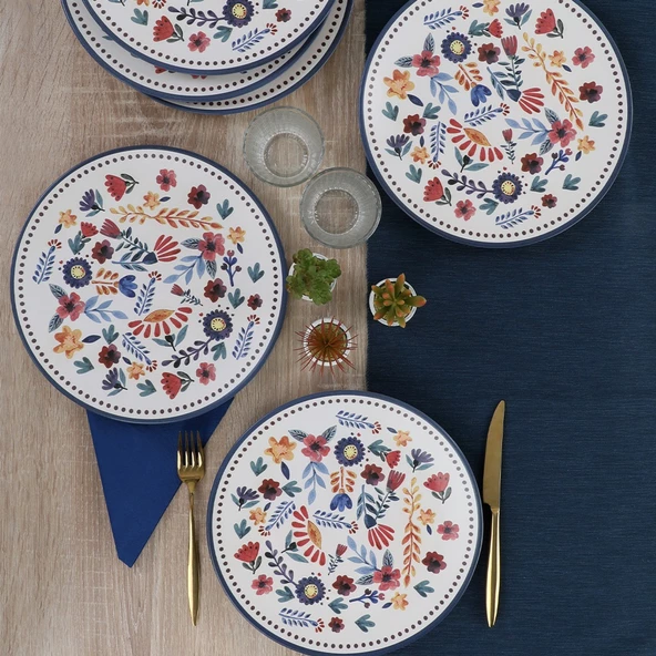 Keramika Keraart Springtime Servis Tabağı 26 Cm 6 Adet - 19558 - 4