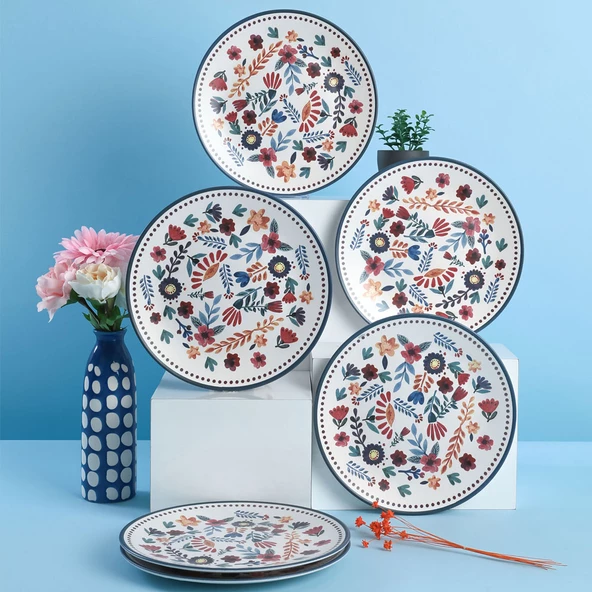 Keramika Keraart Springtime Servis Tabağı 26 Cm 6 Adet - 19558 - 2