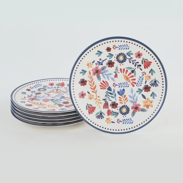 Keramika Keraart Springtime Servis Tabağı 26 Cm 6 Adet - 19558 - 7