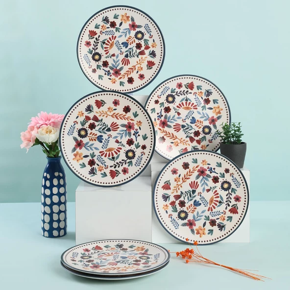 Keramika Keraart Springtime Servis Tabağı 26 Cm 6 Adet - 19558 - 3
