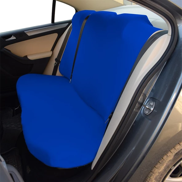 Mavi Servis Kılıfı Düz Renk Fit Kesim Likralı Ürün Terletmez Kumaş - 3