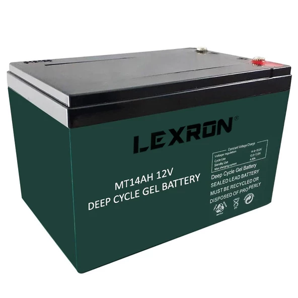 Lexron-mt14 Jel Elektrikli Araç Aküsü 12v 14ah (151x99x98mm)