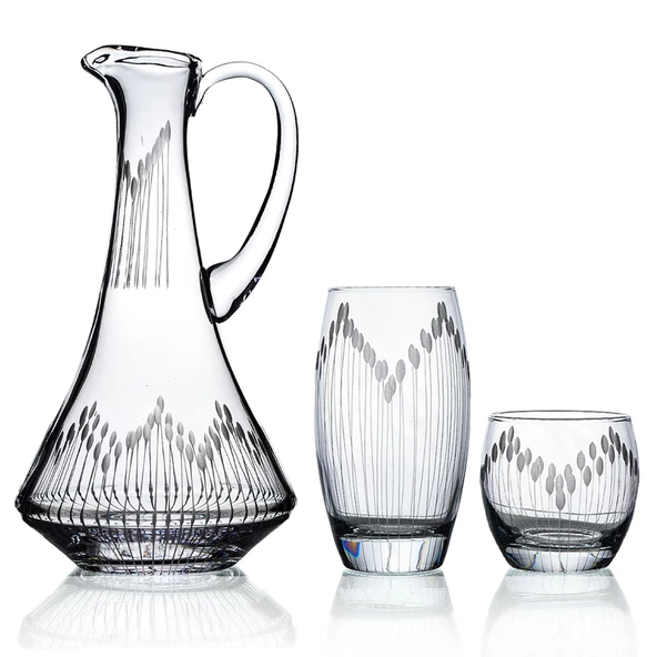 Decocia Pudgy 25 Parça 12 Kişilik  Bardak Seti Dik Karaflı Vega Desenli ürün görseli 1