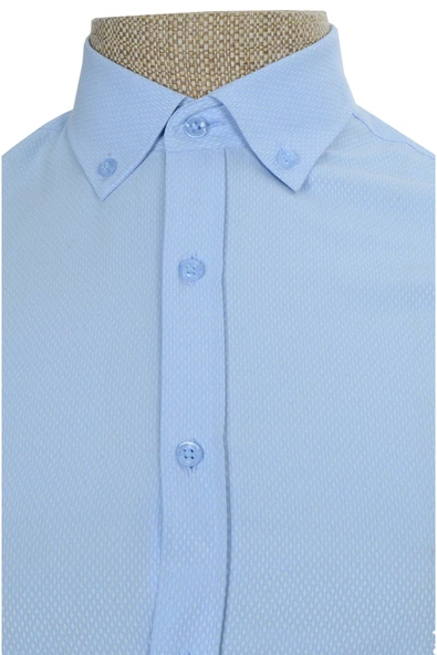 Cengiz İnler Standart Yaka Baklava Armür Desen Slim Fit Erkek Pamuk Gömlek - 4