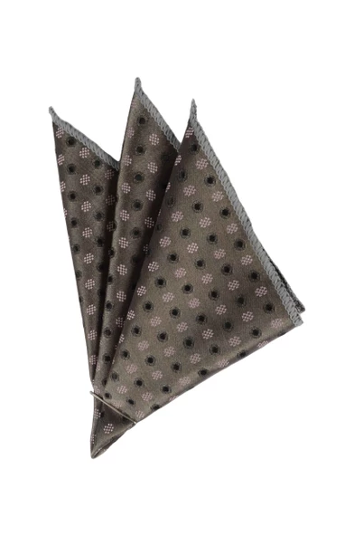 Cengiz İnler Puantiye Desenli Mendilli Mikrofiber Erkek Kravat - 3