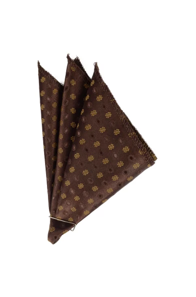 Cengiz İnler Puantiye Desenli Mendilli Mikrofiber Erkek Kravat - 9