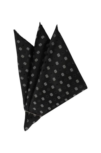 Cengiz İnler Puantiye Desenli Mendilli Mikrofiber Erkek Kravat - 6