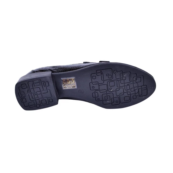 MAMMAMİA D23YA-3700 TOPUKLU DERİ LOAFER KADIN AYAKKABI - 11