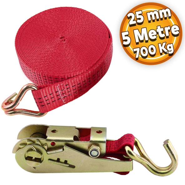 Spanzet Yük Gerdirme Halatı Gırgır 25 mm 5 Metre 700 Kg