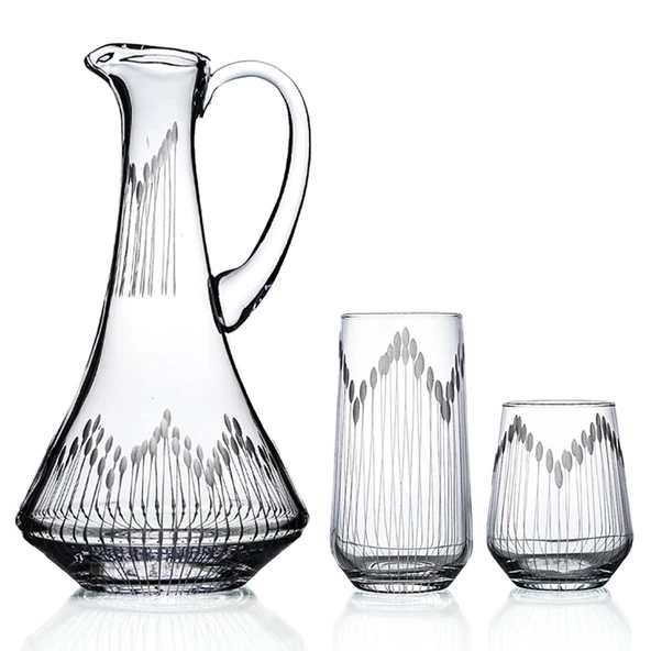 Decocia Kazaan 25 Parça  12 Kişilik Bardak Seti Dik Karaflı Vega Desenli ürün görseli