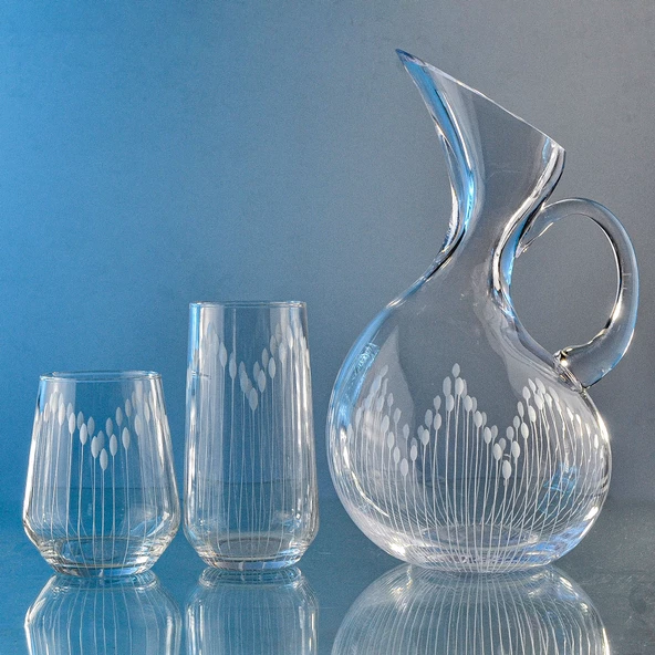 Decocia Kazaan 25 Parça Bardak Seti Ördek Karaflı Vega Desenli - Resim 2