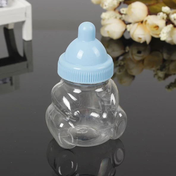 12 Adet 5x8cm Plastik Biberon Kutu Ayıcık Şeklinde - 3