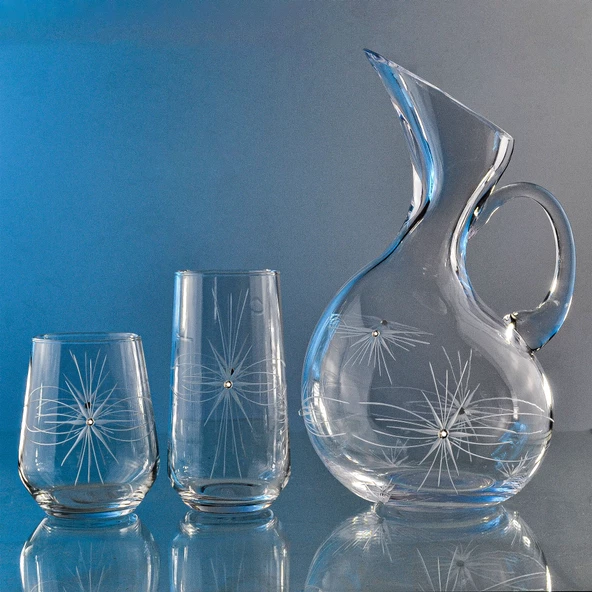 Decocia Kazaan 25 Parça Bardak Seti Ördek Karaflı Mira Desenli - Resim 3