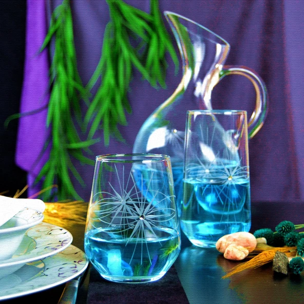 Decocia Kazaan 25 Parça Bardak Seti Ördek Karaflı Mira Desenli - Resim 2