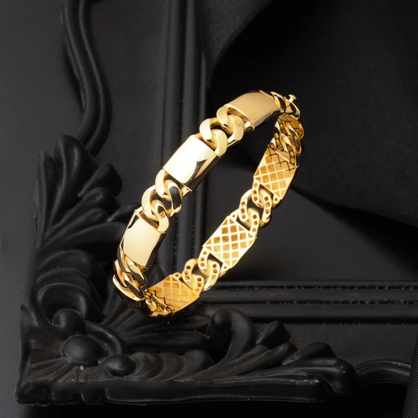 Gurmet Model Kelepçe Altın Bilezik - Resim 4