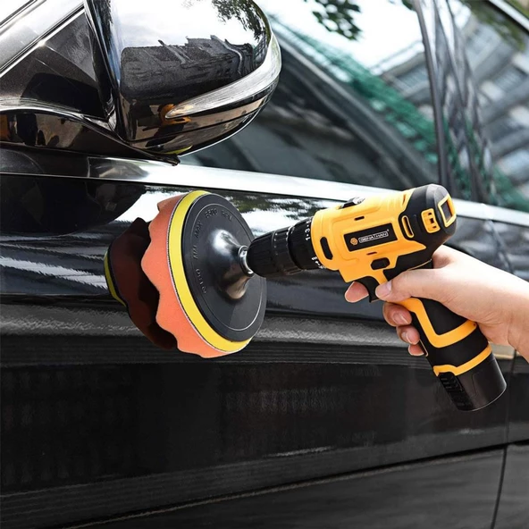 Rodex Pasta Cila Polisaj Süngeri Pedi Seti 115 mm Otomotiv Parlatıcı Autokit Oto Pasta 300 Gr (12 PARÇA) - 6