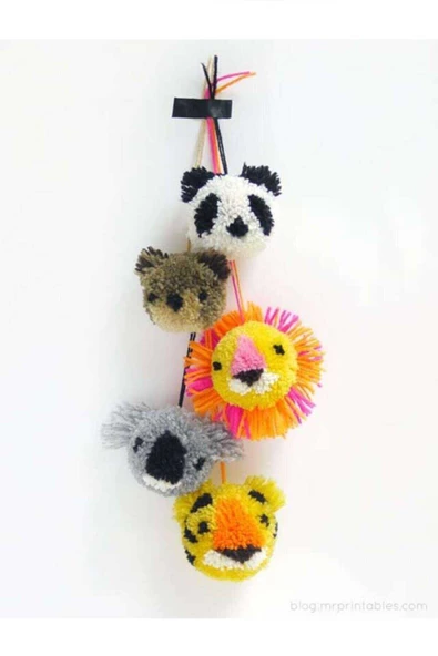 Ponpon Makinası 4'lü Set Ponponmatik 4 Farklı Boy - 6