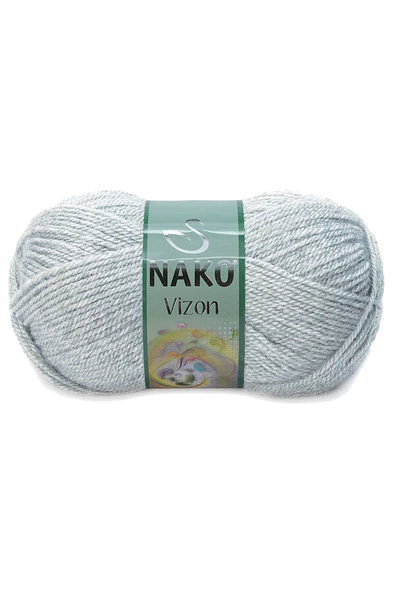 5 Adet Vizon Premium Akrilik El Örgü İpi Yünü Renk No:195 Açık Gri Melanj - 2