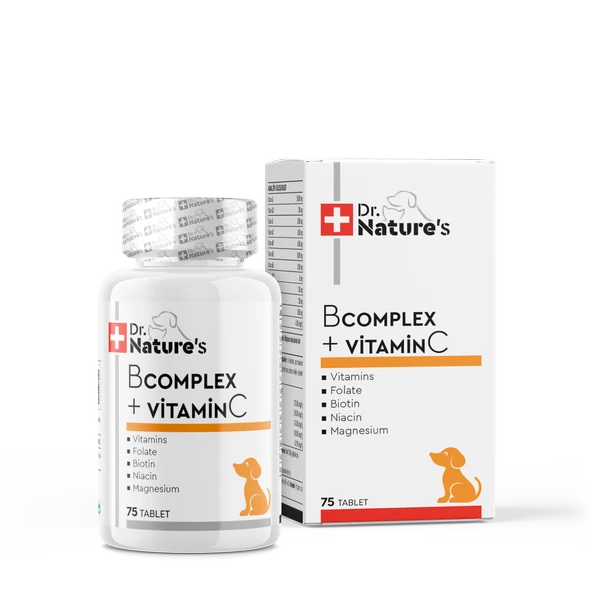 Drnatures DOG B COMPLEX + VIT C Köpeklerde Bkomplex vitamini besin takviyesi  (75 TABLET)