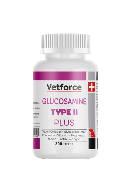 VETFORCE DOG GLUCOSAMINE TYPEII 300 TABLET( Köpeklerde Eklem desteği )