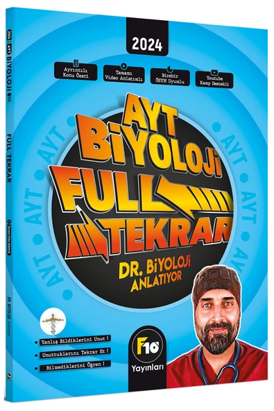 Barış Hoca Dr. Biyoloji AYT Biyoloji Full Tekrar Video Ders Kitabı F10 Yayınları