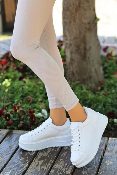 Walkenzo 2596 Kadın Yüksek Topuk Günlük Sneaker Ayakkabı - Resim 3