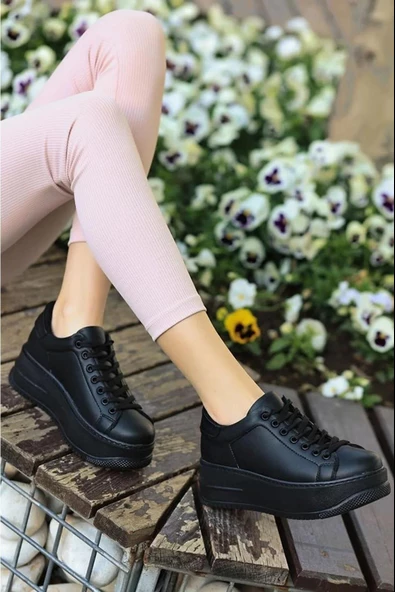 Walkenzo 2596 Kadın Yüksek Topuk Günlük Sneaker Ayakkabı