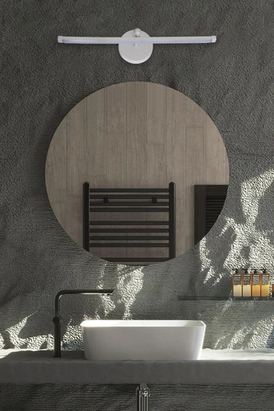 D-light Resim Ayna Aplik 40 cm. Beyaz