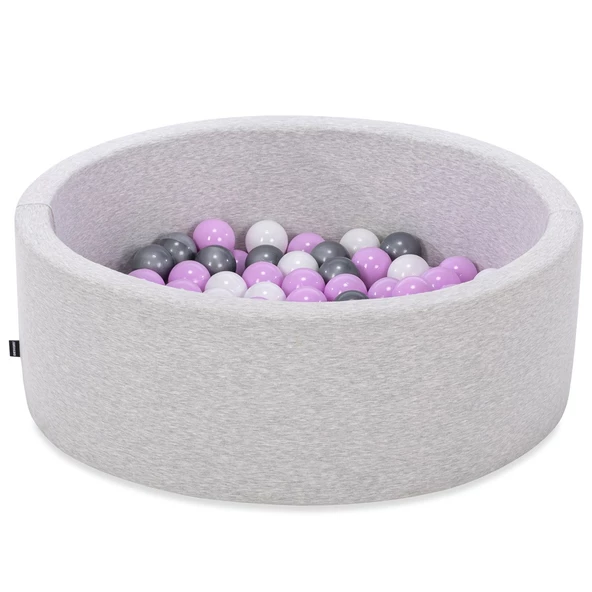 Wellgro Bubble Pops Açık Gri Sünger Top Havuzu / Gri, Lila, Beyaz Toplu - 2