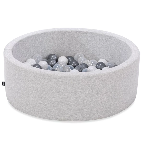 Wellgro Bubble Pops Açık Gri Sünger Top Havuzu / Gri, Şeffaf, Beyaz Toplu - 2
