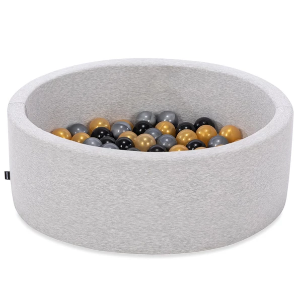 Wellgro Bubble Pops Açık Gri Sünger Top Havuzu / Gri, Gold, Siyah Toplu - 2