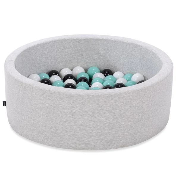 Wellgro Bubble Pops Açık Gri Sünger Top Havuzu / Mint, Beyaz, Siyah Toplu - 3