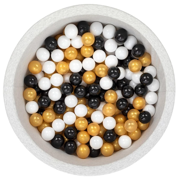 Wellgro Bubble Pops Açık Gri Sünger Top Havuzu / Gold, Beyaz, Siyah Toplu ürün görseli