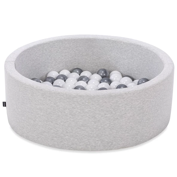 Wellgro Bubble Pops Açık Gri Sünger Top Havuzu / Beyaz, Beyaz, Gri Toplu - 2