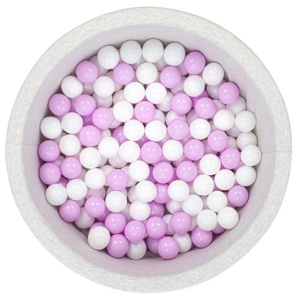 Wellgro Bubble Pops Açık Gri Sünger Top Havuzu / Beyaz, Beyaz, Lila Toplu ürün görseli