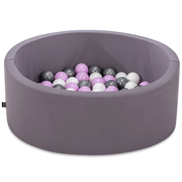 Wellgro Bubble Pops Gri Top Havuzu-Gri/Beyaz/Lila - 2